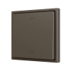 Zennio ZS701PB2SHM ZS70, Простая кнопка для 2 бинарных входов 70x70 мм – Значок затвора, Мокко, арт.ZS701PB2SHM