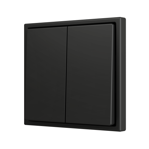 Zennio ZS702PB2A ZS70, Двойная кнопка для 2 бинарных входов 70x70 мм – Антрацит арт. ZS702PB2A