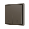 Zennio ZS702PB2MC ZS70, Двойная кнопка для 2 бинарных входов 70x70 мм – Мокко – На заказ арт. ZS702PB2MC