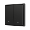 Zennio ZS702PB2SHA ZS70, Двойная  кнопка для 2 бинарных входов 70x70 мм – Значок затвора, Антрацит -арт. ZS702PB2SHA