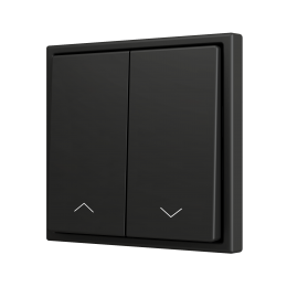 Zennio ZS702PB2SHA ZS70, Двойная  кнопка для 2 бинарных входов 70x70 мм – Значок затвора, Антрацит -арт. ZS702PB2SHA