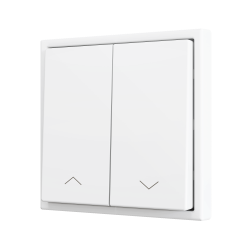 Zennio ZS702PB2SHMW ZS70, Двойная кнопка для 2 бинарных входов 70x70 мм – Значок затвора, Матовый белый - арт. ZS702PB2SHMW