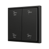 Zennio ZS702PB4AC ZS70, Двойная кнопка для 4 бинарных входов 70x70 мм – Антрацит – На заказ - арт. ZS702PB4AC