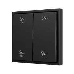 Zennio ZS702PB4AC ZS70, Двойная кнопка для 4 бинарных входов 70x70 мм – Антрацит – На заказ - арт. ZS702PB4AC