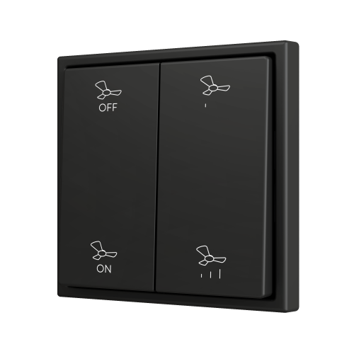 Zennio ZS702PB4AC ZS70, Двойная кнопка для 4 бинарных входов 70x70 мм – Антрацит – На заказ - арт. ZS702PB4AC