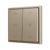 Zennio ZS702PB4CC ZS70, Двойная  кнопка для 4 двоичных входов 70x70 мм – Шампанское – На заказ - арт. ZS702PB4CC