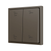 Zennio ZS702PB4MC ZS70, Двойная кнопка для 4 двоичных входов 70x70 мм – Мокко – На заказ - арт. ZS702PB4MC