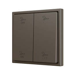 Zennio ZS702PB4MC ZS70, Двойная кнопка для 4 двоичных входов 70x70 мм – Мокко – На заказ - арт. ZS702PB4MC