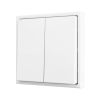 Zennio ZS702PB4MW ZS70, Двойная кнопка для 4 бинарных входов 70x70 мм – Матовый белый - ZS702PB4MW
