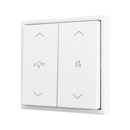 Zennio ZS702PB4MWC ZS70, Двойная кнопка для 4 двоичных входов 70x70 мм – Матовый белый – На заказ - ZS702PB4MWC