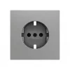 ZENNIO  ZS70CTSCSS Крышка розетки SCHUKO ZS70 - c винтами - серебристый - арт. ZS70CTSCSS
