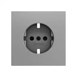 ZENNIO  ZS70CTSCSS Крышка розетки SCHUKO ZS70 - c винтами - серебристый - арт. ZS70CTSCSS