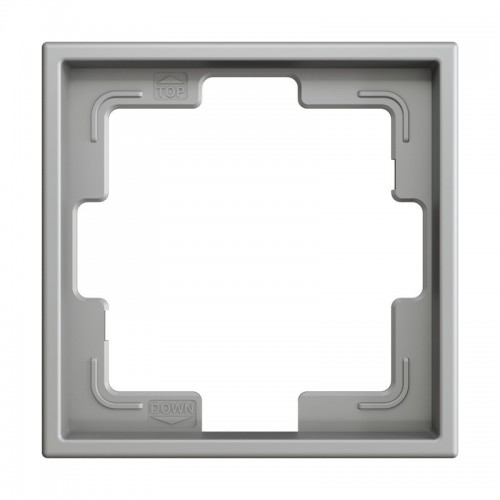 Рамки 70x70 мм для скрытого монтажа выключателей и розеток серий ZS70 и Z28. арт. ZS70FM1S  цвет серебристый