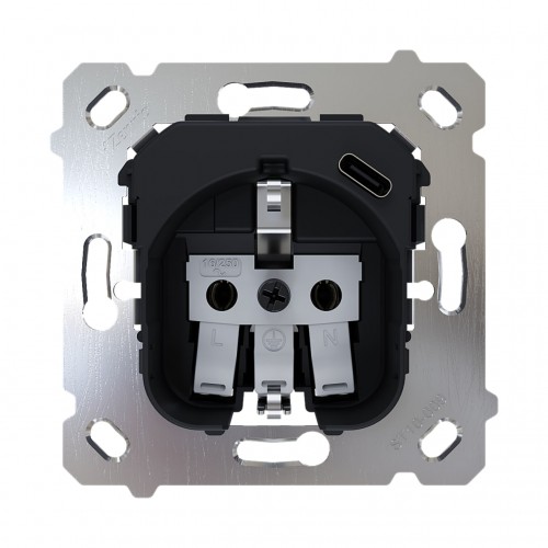 ZS55 – Schuko with USB C socket insert – арт. ZSISC1US