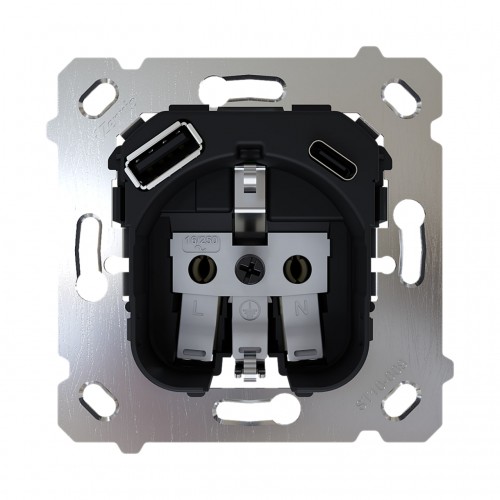 ZS55 – Schuko with USB C + A socket insert – арт. ZSISC2US