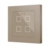 Zennio ZVIF55X4V2C Емкостный сенсорный выключатель с подсветкой (55 x 55 мм) Flat 55 X4v2, 4-кнопочный, цвет: шампань