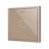 Zennio ZVIF70X1C Flat 70 X1.  емкостный выключатель 70x70 - 1 кнопка - ,цвет: шампань (рамка ZS70 не входит в комплект) арт. ZVIF70X1C