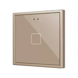 Zennio ZVIF70X1C Flat 70 X1.  емкостный выключатель 70x70 - 1 кнопка - ,цвет: шампань (рамка ZS70 не входит в комплект) арт. ZVIF70X1C