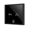 Zennio ZVIF70X2 Flat 70х2. PC-ABS Емкостный выключатель 70x70 - 2 кнопки - Custom (рамка ZS70 не входит в комплект) арт. ZVIF70X2