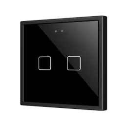 Zennio ZVIF70X2A Flat 70х2. PC-ABS Емкостный выключатель 70x70 - 2 кнопки - Антрацит (рамка ZS70 не входит в комплект) арт. ZVIF70X2A