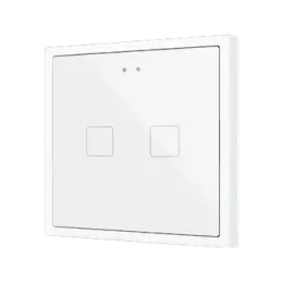 Zennio ZVIF70X2W Flat 70х2. PC-ABS Емкостный выключатель 70x70 - 2 кнопки - Белый (рамка ZS70 не входит в комплект) арт. ZVIF70X2W