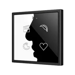 Zennio ZVIF70X4 Flat 70х4. PC-ABS Емкостный выключатель 70x70 - 4 кнопки - Custom (рамка ZS70 не входит в комплект) арт. ZVIF70X4
