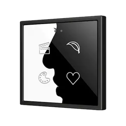 Zennio ZVIF70X4 Flat 70х4. PC-ABS Емкостный выключатель 70x70 - 4 кнопки - Custom (рамка ZS70 не входит в комплект) арт. ZVIF70X4