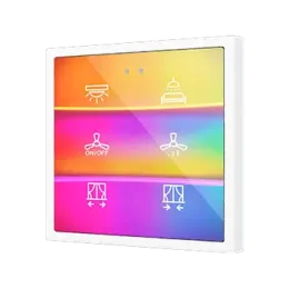 Zennio ZVIF70X6 Flat 70х6. PC-ABS Емкостной сенсорный выключатель с подсветкой - Custom - арт. ZVIF70X6