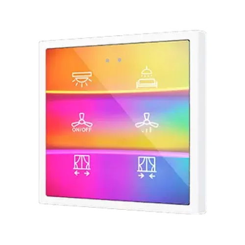 Zennio ZVIF70X6 Flat 70х6. PC-ABS Емкостной сенсорный выключатель с подсветкой - Custom - арт. ZVIF70X6