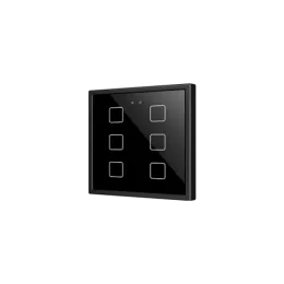 Zennio ZVIF70X6A Flat 70х6. PC-ABS Емкостной сенсорный выключатель с подсветкой - антрацит  - арт. ZVIF70X6A