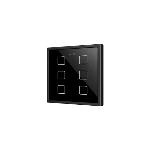 Zennio ZVIF70X6A Flat 70х6. PC-ABS Емкостной сенсорный выключатель с подсветкой - антрацит  - арт. ZVIF70X6A