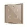 Zennio ZVIF70X6C Flat 70 X6  PC-ABS Емкостной сенсорный выключатель с подсветкой - шампань  - арт. ZVIF70X6C