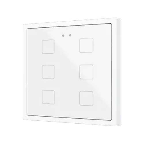 Zennio ZVIF70X6W Flat 70х6. PC-ABS Емкостной сенсорный выключатель с подсветкой - белый  - арт. ZVIF70X6W