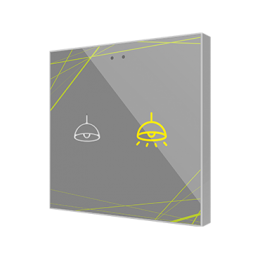 ZENNIO ZVIFR2 KNX-Tastsensor Flat RGB  - Емкостный сенсорный выключатель - 2 кнопки - стандарт - арт. ZVIFR2