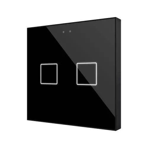 ZENNIO ZVIFR2A KNX-Tastsensor Flat RGB  - Емкостный сенсорный выключатель - 2 кнопки - антрацит - арт. ZVIFR2A