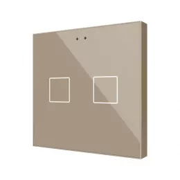 ZENNIO ZVIFR2C KNX-Tastsensor Flat RGB  - Емкостный сенсорный выключатель - 2 кнопки - шампань - арт. ZVIFR2C