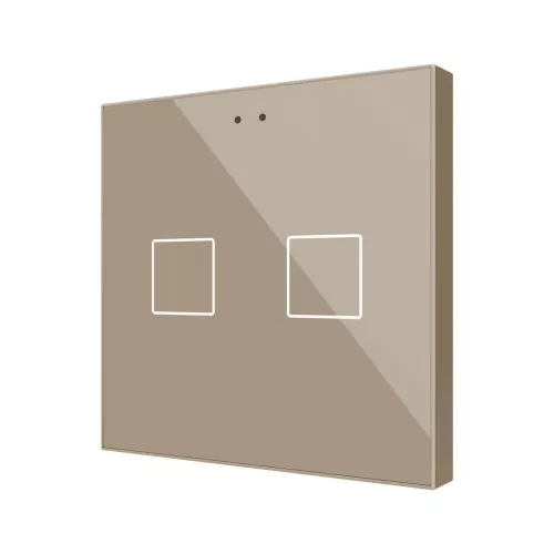 ZENNIO ZVIFR2C KNX-Tastsensor Flat RGB  - Емкостный сенсорный выключатель - 2 кнопки - шампань - арт. ZVIFR2C