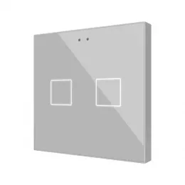 ZENNIO ZVIFR2S KNX-Tastsensor Flat RGB  - Емкостный сенсорный выключатель - 2 кнопки - серебристый - арт. ZVIFR2S