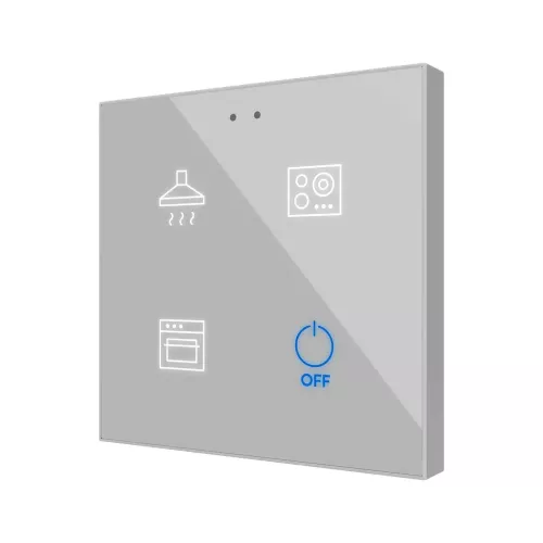 ZENNIO ZVIFR4 KNX-Tastsensor Flat RGB - Емкостный сенсорный выключатель с подсветкой - 4-кнопки - стандарт - арт. ZVIFR4