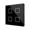 ZENNIO ZVIFR4A KNX-Tastsensor Flat RGB - Емкостный сенсорный выключатель с подсветкой - 4-кнопки - антрацит -  арт. ZVIFR4A