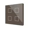 ZENNIO ZVIFR4M  KNX-Tastsensor Flat RGB - Емкостный сенсорный выключатель с подсветкой - 4-кнопки - мокко -  арт. ZVIFR4M