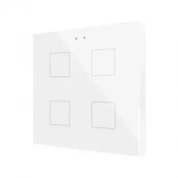 ZENNIO ZVIFR4W KNX-Tastsensor Flat RGB - Емкостный сенсорный выключатель с подсветкой - 4-кнопки - белый-  арт. ZVIFR4W