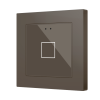 Zennio ZVIFR55X1C Емкостный сенсорный выключатель с RGB-подсветкой (55 x 55 мм) Flat RGB 55 X1 арт. ZVIFR55X1M цвет мокко