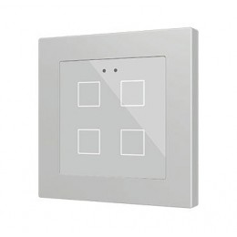 Zennio ZVIFR55X1S Емкостный сенсорный выключатель с RGB-подсветкой (55 x 55 мм) Flat RGB 55 X1 арт. ZVIFR55X1S цвет серебристый
