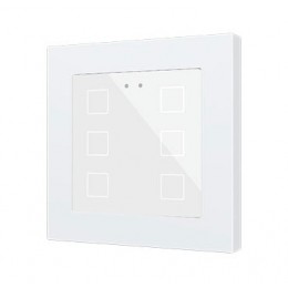 Zennio ZVIFR55X1W Емкостный сенсорный выключатель с RGB-подсветкой (55 x 55 мм) Flat RGB 55 X1 арт. ZVIFR55X1W цвет белый