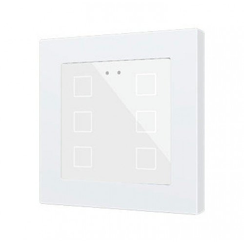 Zennio ZVIFR55X1W Емкостный сенсорный выключатель с RGB-подсветкой (55 x 55 мм) Flat RGB 55 X1 арт. ZVIFR55X1W цвет белый