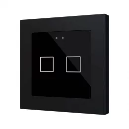 Zennio ZVIFR55X2A Емкостный сенсорный выключатель с RGB-подсветкой (55 x 55 мм) Flat RGB 55 X2 - антрацит - арт. ZVIFR55X2A