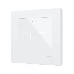 Zennio ZVIFR55X2W Емкостный сенсорный выключатель с RGB-подсветкой (55 x 55 мм) Flat RGB 55 X2 - белый - арт. ZVIFR55X2W