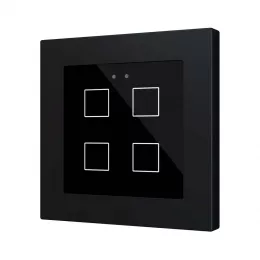 Zennio ZVIFR55X4A Емкостный сенсорный выключатель с RGB-подсветкой (55 x 55 мм) Flat RGB 55 X4 - антрацит -  арт. ZVIFR55X4A