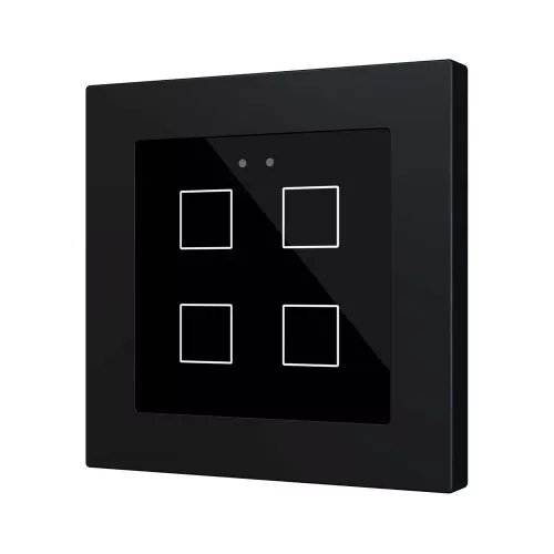 Zennio ZVIFR55X4A Емкостный сенсорный выключатель с RGB-подсветкой (55 x 55 мм) Flat RGB 55 X4 - антрацит -  арт. ZVIFR55X4A